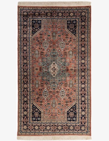 5' 2 x 9' 9 Hand Knotted Bokhara Oriental Wool Runner Rug