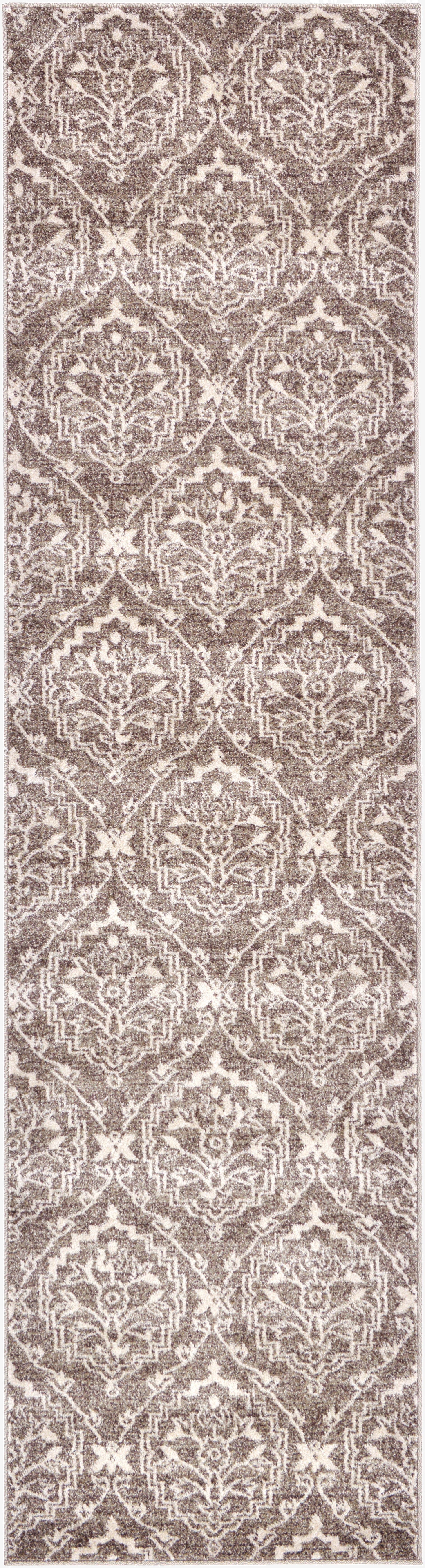 2' 7 x 10' Damask Runner Rug