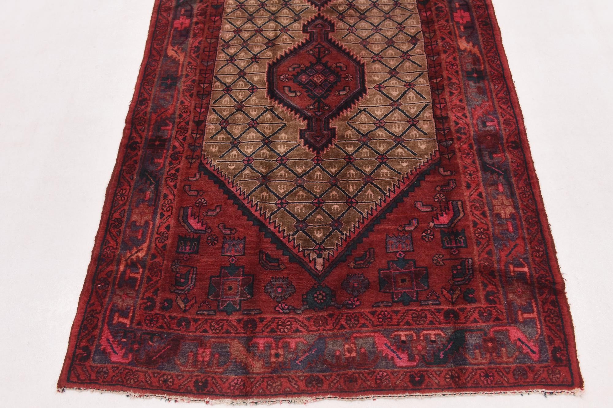 4' 2 x 11' Hand Knotted Darjazin Persian Wool Runner Rug