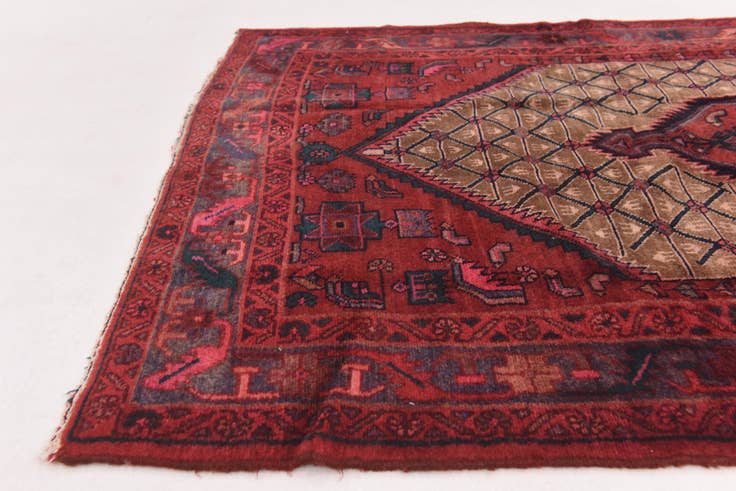 Detail image of 4' 2 x 11' Hand Knotted Darjazin Persian Wool Runner Rug