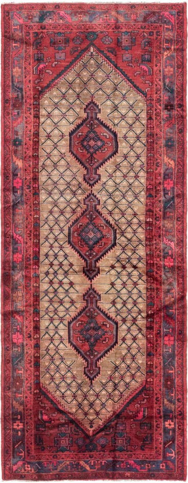 Detail image of 4' 2 x 11' Hand Knotted Darjazin Persian Wool Runner Rug
