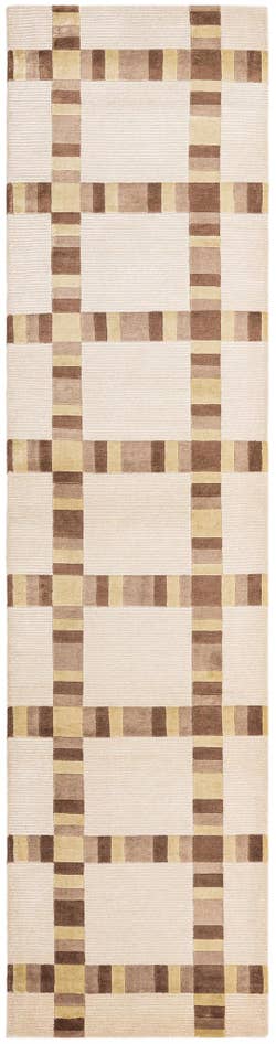 Detailansicht von 85cm x 325cm Handgeknüpft Darya Wolle Läufer Teppich