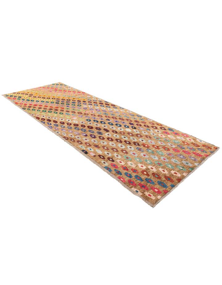 4' 4 x 12' Hand Knotted Darya Wool Runner Rug