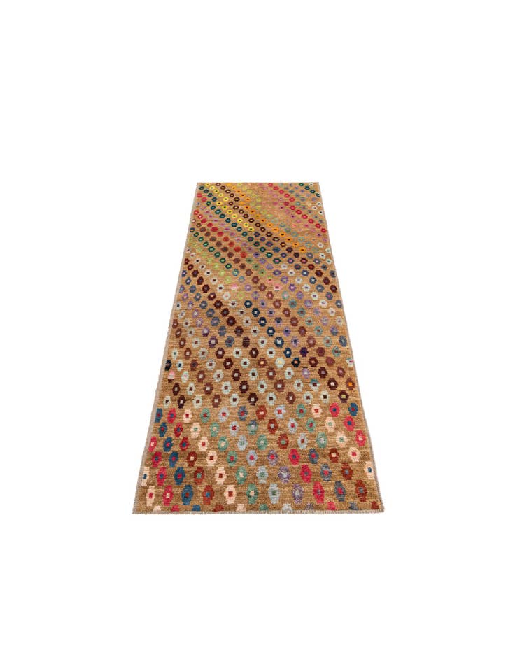 Detail image of 4' 4 x 12' Hand Knotted Darya Wool Runner Rug