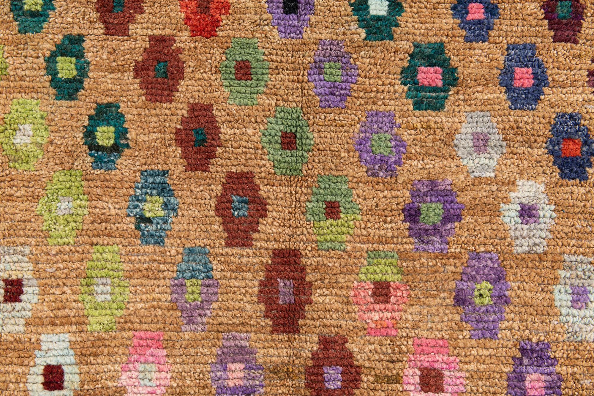 4' 4 x 12' Hand Knotted Darya Wool Runner Rug