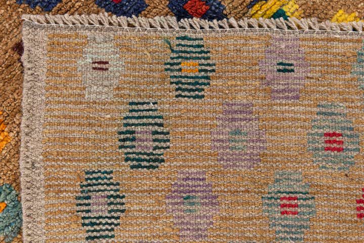 4' 4 x 12' Hand Knotted Darya Wool Runner Rug
