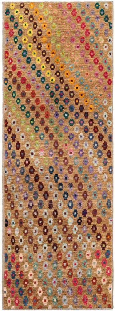 4' 4 x 12' Hand Knotted Darya Wool Runner Rug