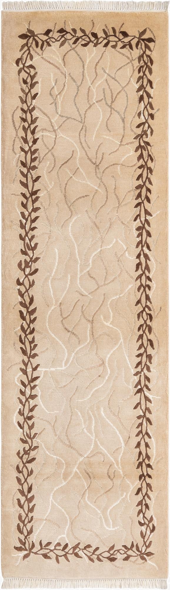 2' 9 x 9' 10  Hand Knotted Darya Wool Runner Rug