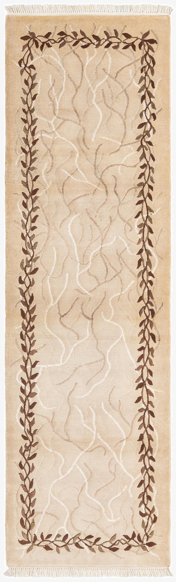 2' 10 x 9' 9  Hand Knotted Darya Wool Runner Rug