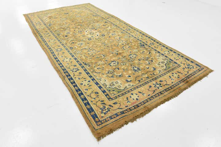 4' 11 x 10' Hand Knotted Farahan Persian Wool Runner Rug