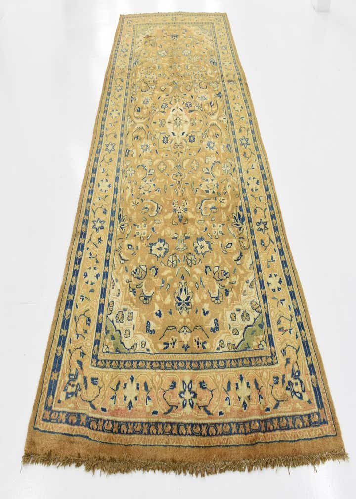 4' 11 x 10' Hand Knotted Farahan Persian Wool Runner Rug