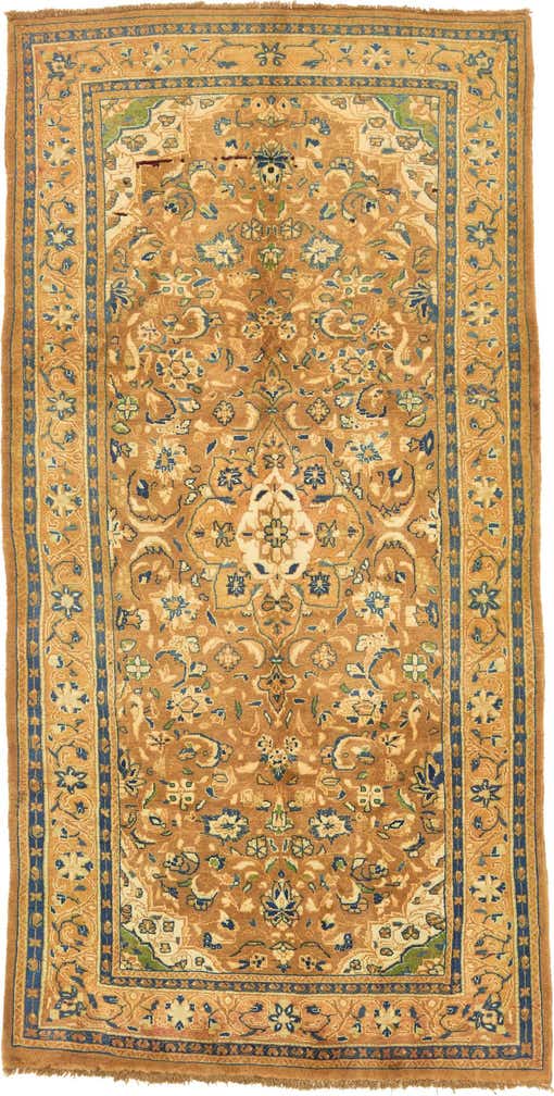 4' 11 x 10' Hand Knotted Farahan Persian Wool Runner Rug