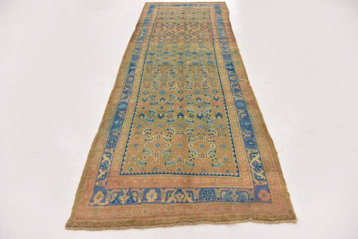 Detail image of 3' 7 x 10' 9 Hand Knotted Farahan Persian Wool Runner Rug