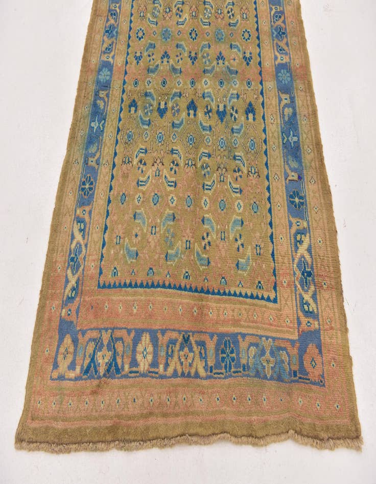 Detail image of 3' 7 x 10' 9 Hand Knotted Farahan Persian Wool Runner Rug