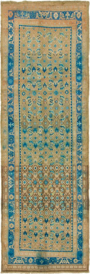 Detail image of 3' 7 x 10' 9 Hand Knotted Farahan Persian Wool Runner Rug