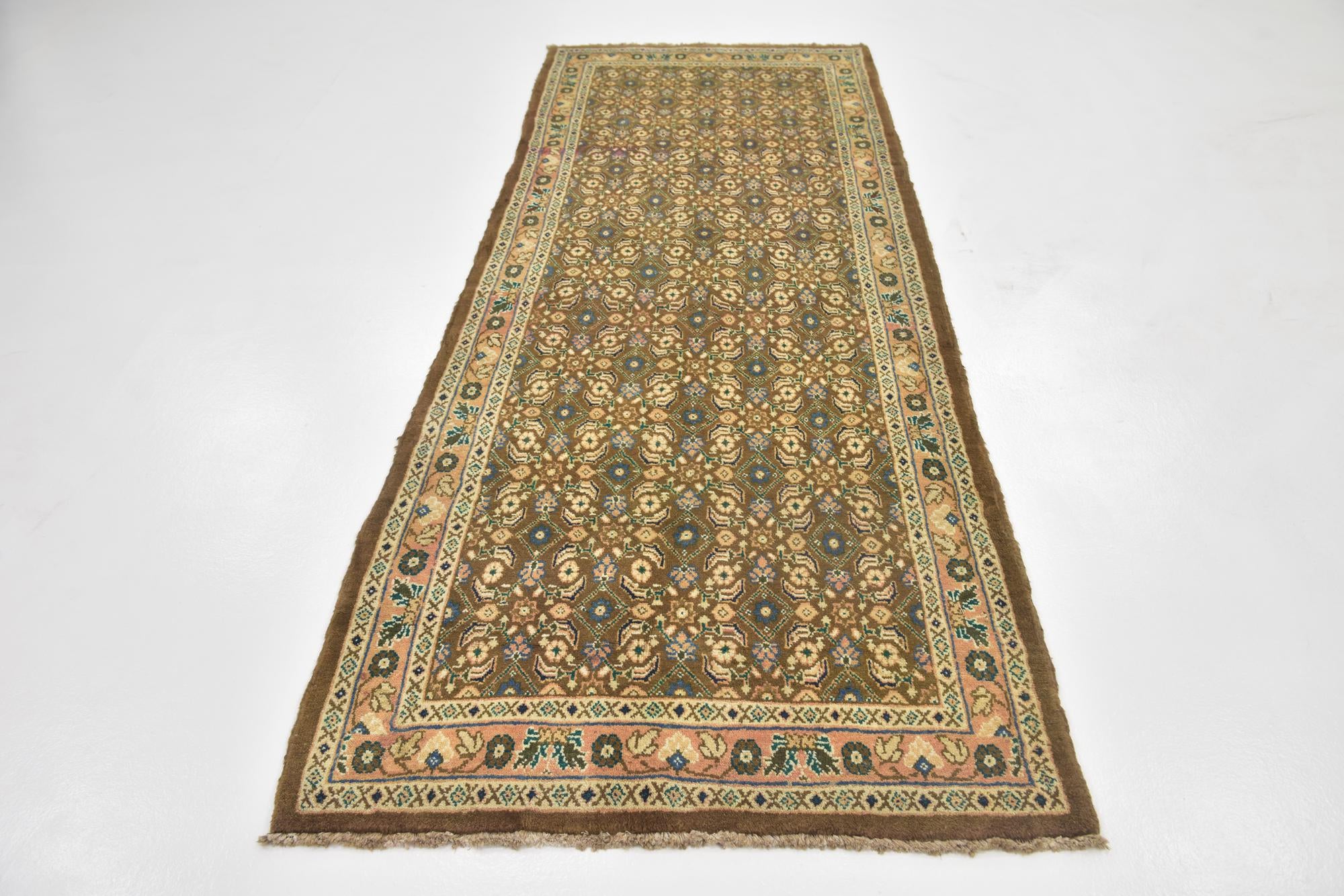 110cm x 300cm anudado a mano Farahan Alfombra Persa Lana Pasillera