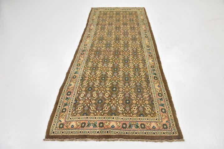 3' 7 x 9' 10 Hand Knotted Farahan Persian Wool Runner Rug