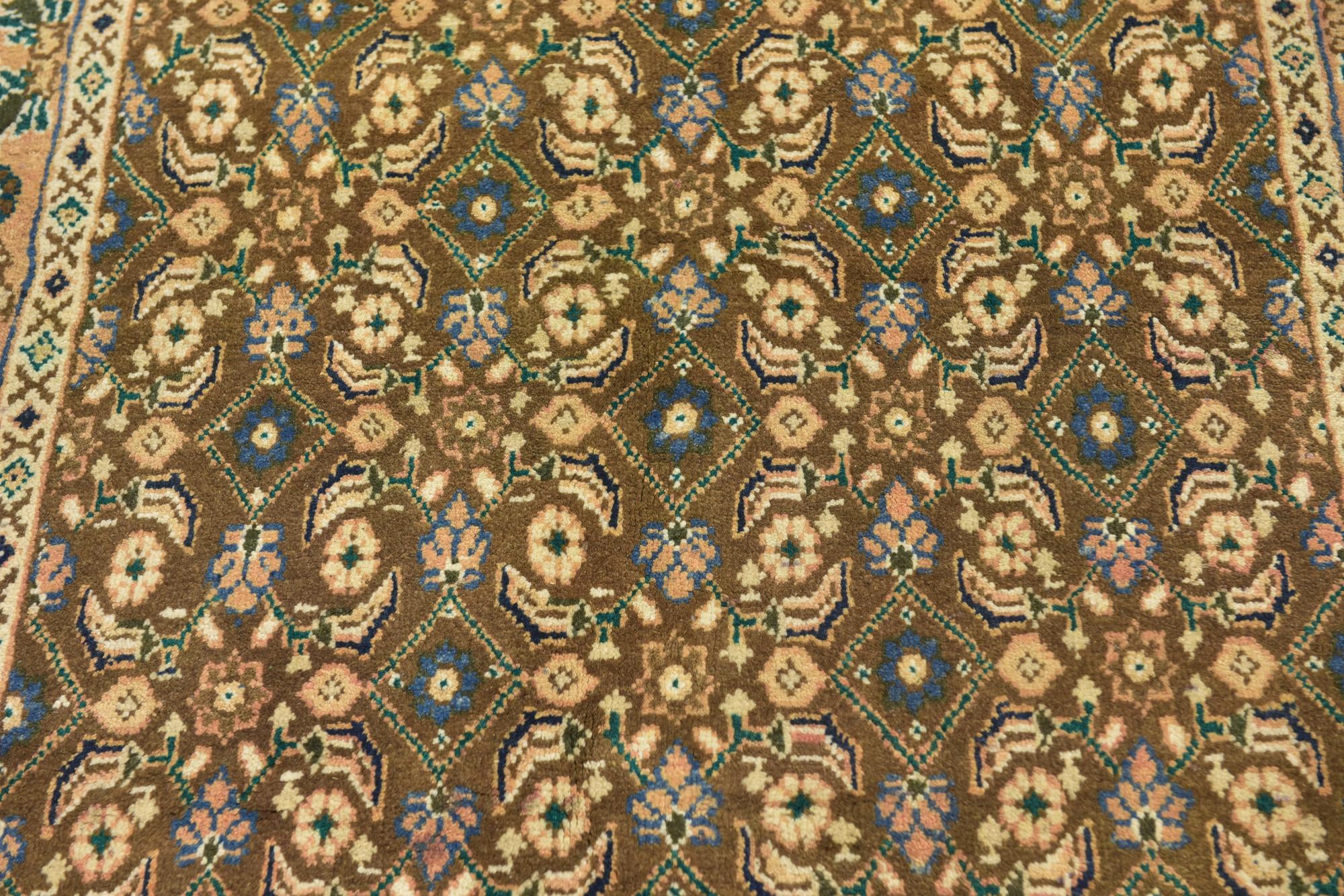 110cm x 300cm anudado a mano Farahan Alfombra Persa Lana Pasillera
