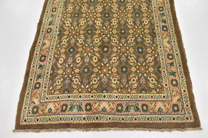 3' 7 x 9' 10 Hand Knotted Farahan Persian Wool Runner Rug