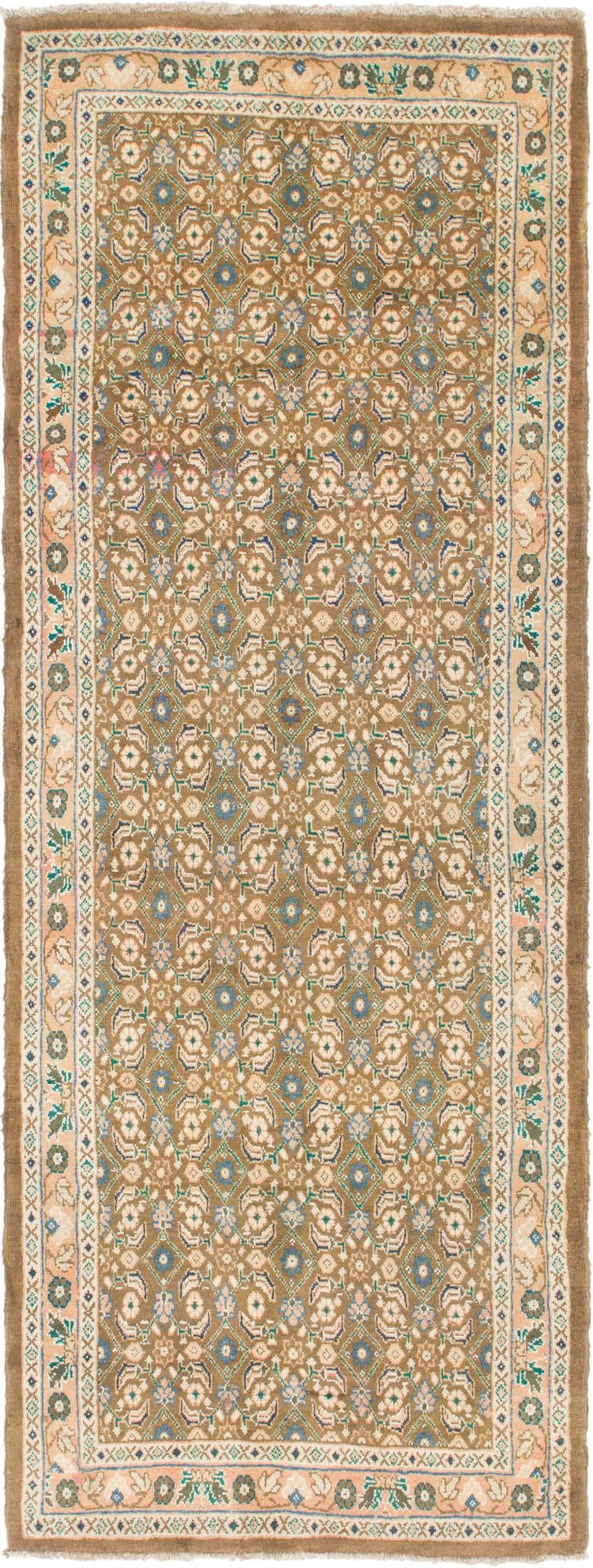 3' 7 x 9' 10 Hand Knotted Farahan Persian Wool Runner Rug
