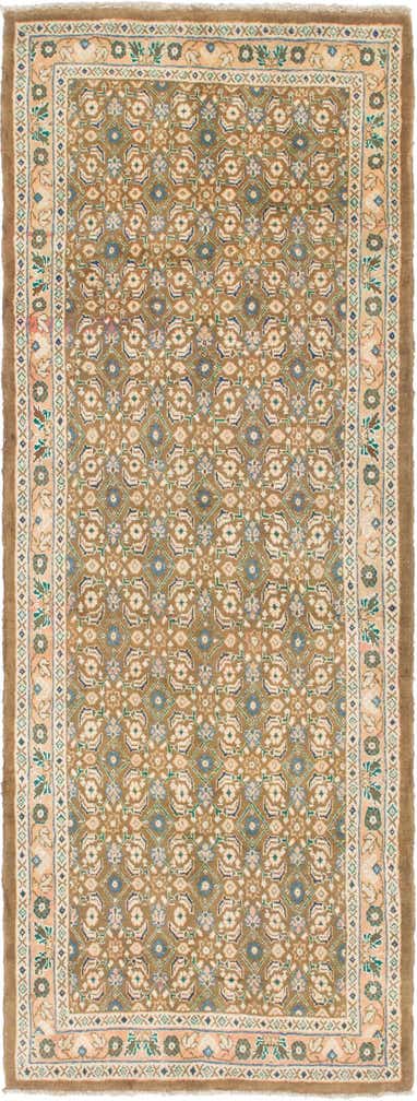 3' 7 x 9' 10 Hand Knotted Farahan Persian Wool Runner Rug