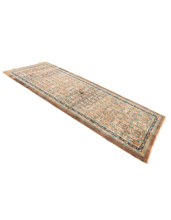 4' 1 x 10' 5 Hand Knotted Farahan Persian Wool Runner Rug
