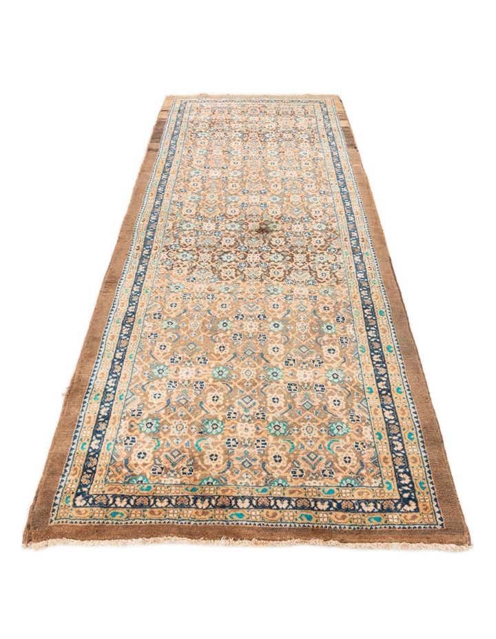 4' 1 x 10' 5 Hand Knotted Farahan Persian Wool Runner Rug