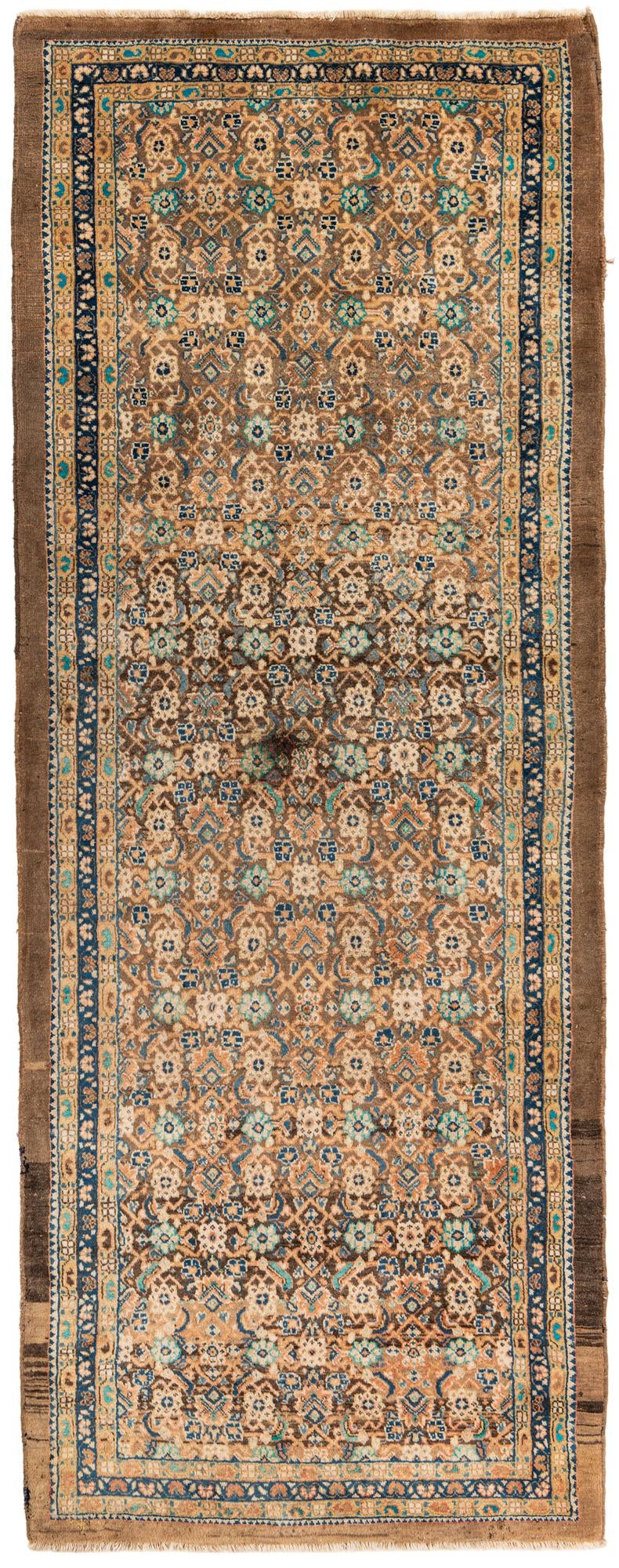 4' 1 x 10' 5 Hand Knotted Farahan Persian Wool Runner Rug