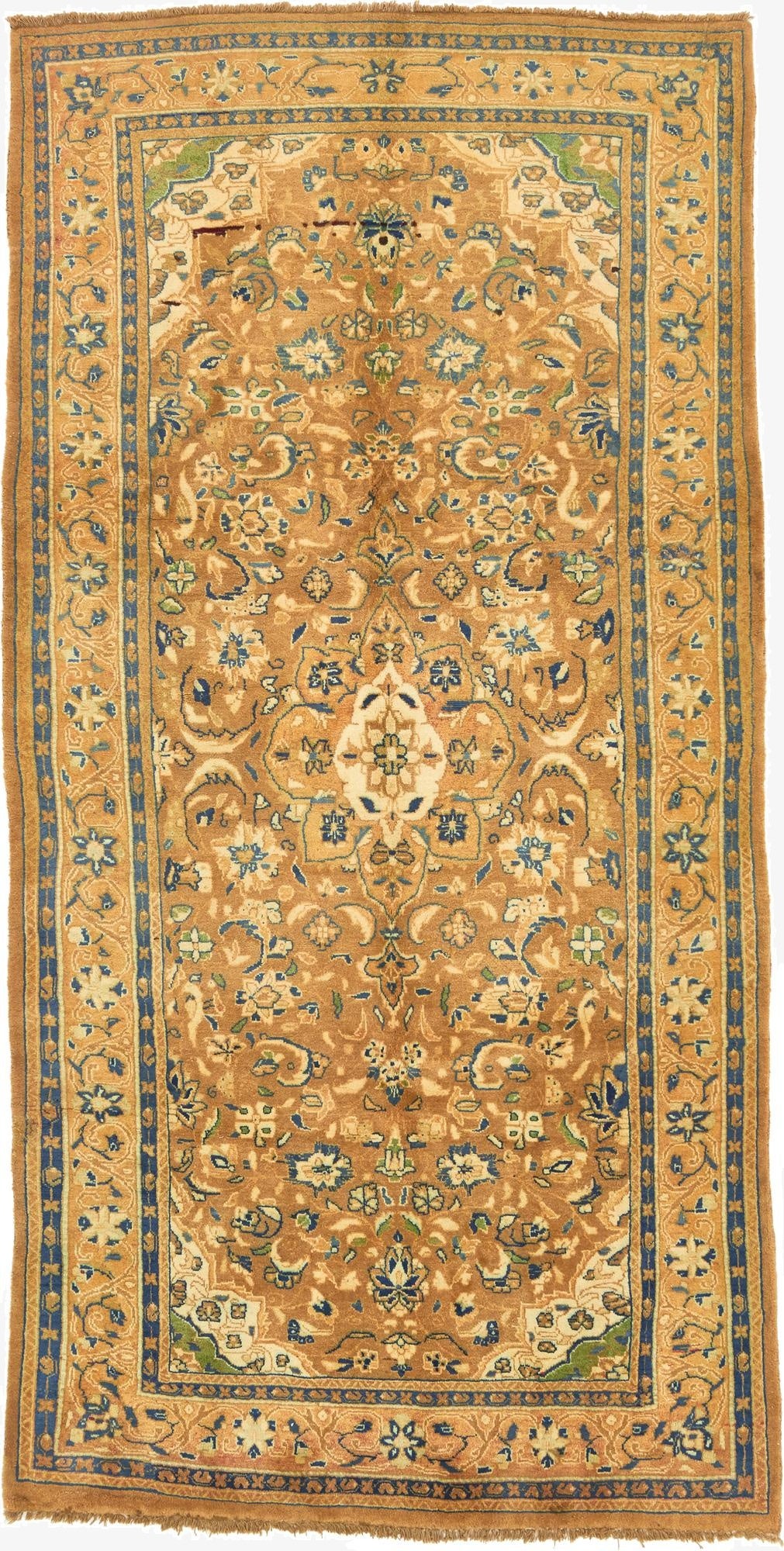 4' 11 x 10'  Hand Knotted Farahan Persian Wool Runner Rug