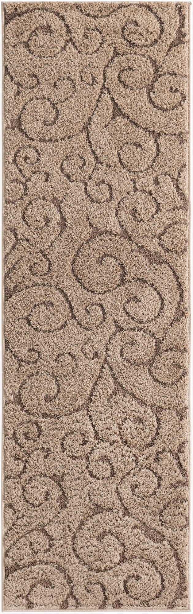 2' x 6' 7 Floral Shag Runner Rug