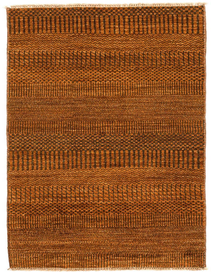 Detail image of 2' 3 x 4' 8 Hand Knotted Gabbeh Wool Runner Rug