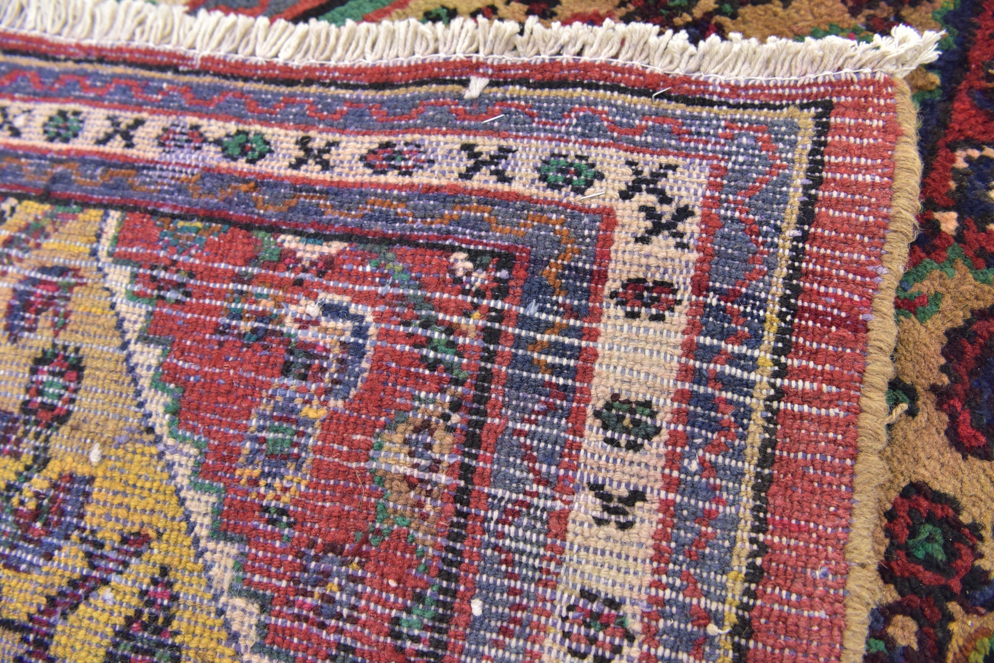 3' x 7' 2 Hand Knotted Hamedan Persian Wool Runner Rug