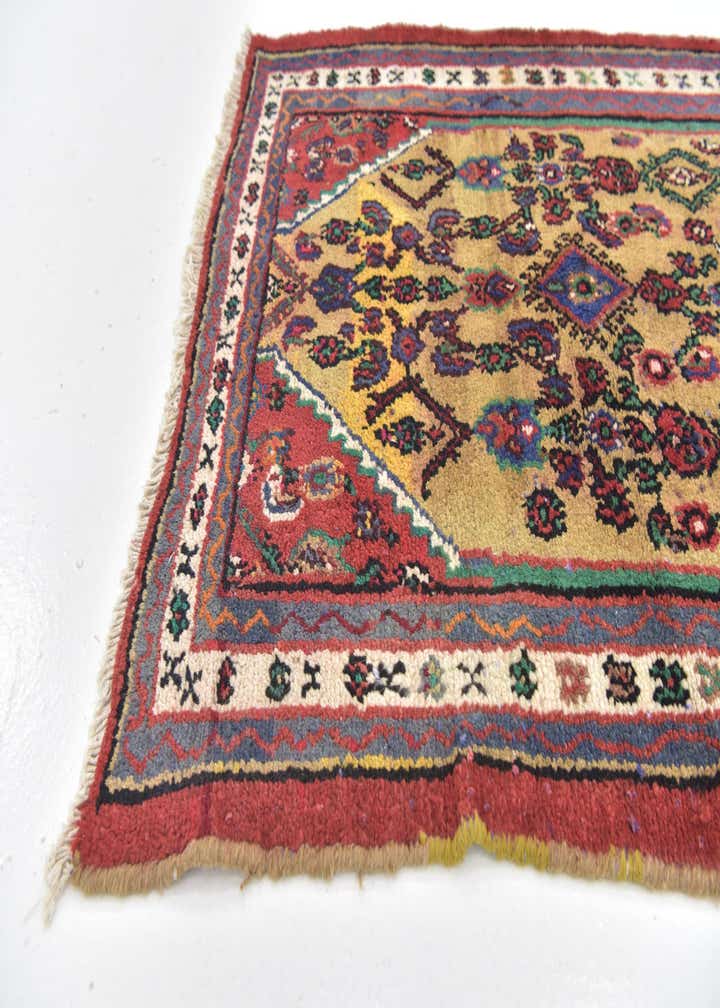 3' x 7' 2 Hand Knotted Hamedan Persian Wool Runner Rug