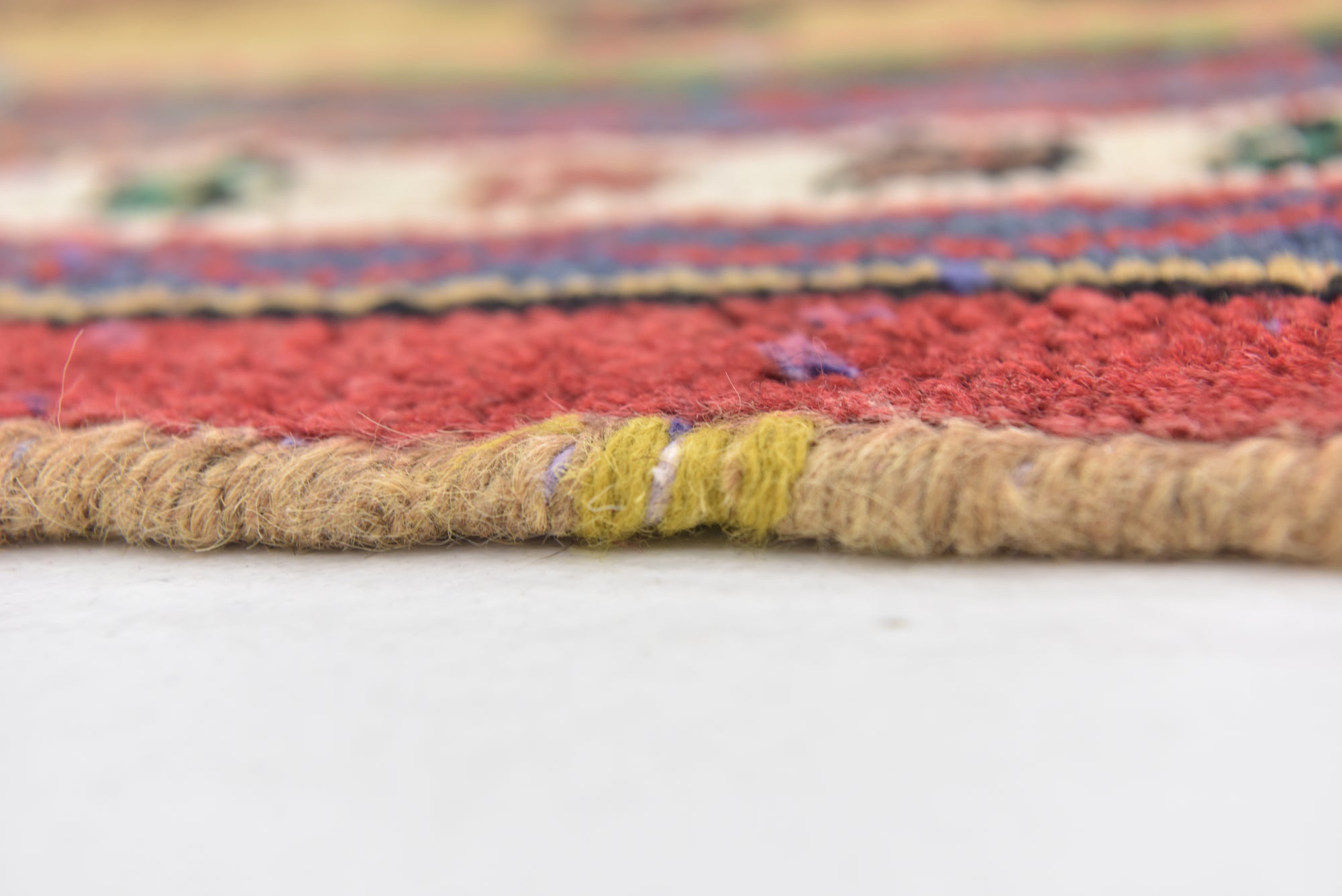 3' x 7' 2 Hand Knotted Hamedan Persian Wool Runner Rug