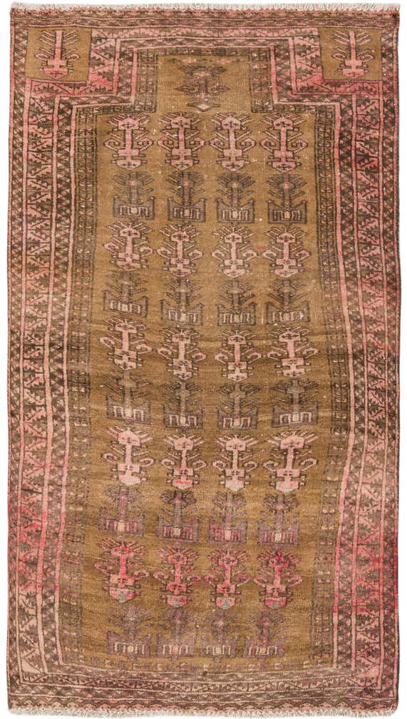 2' 3 x 4' 4 Hand Knotted Hamedan Persian Wool Runner Rug