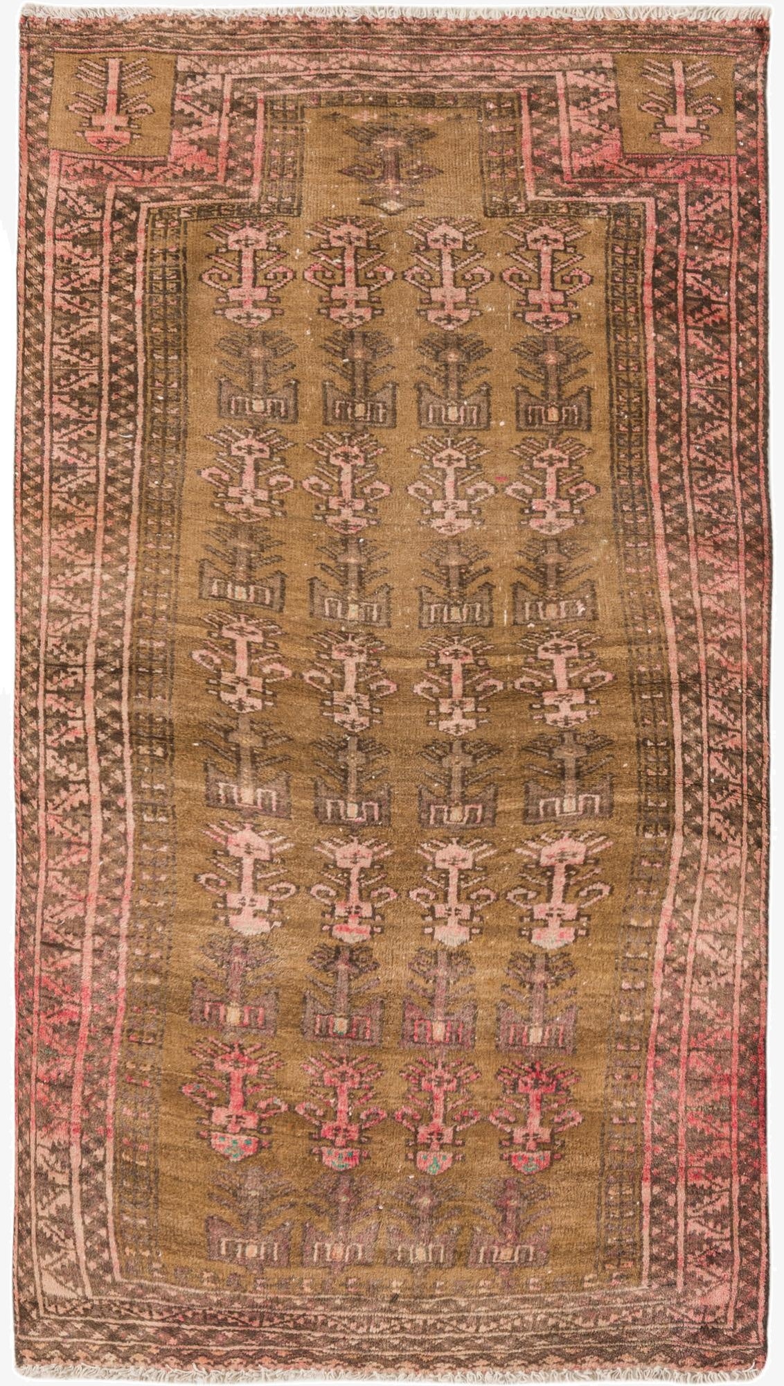 2' 3 x 4' 4  Hand Knotted Hamedan Persian Wool Runner Rug
