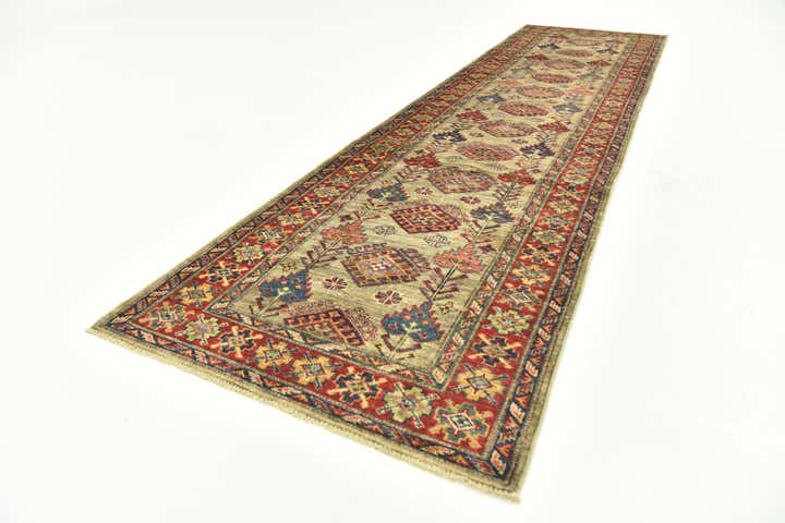 2' 7 x 9' 9 Hand Knotted Kazak Oriental Runner Rug