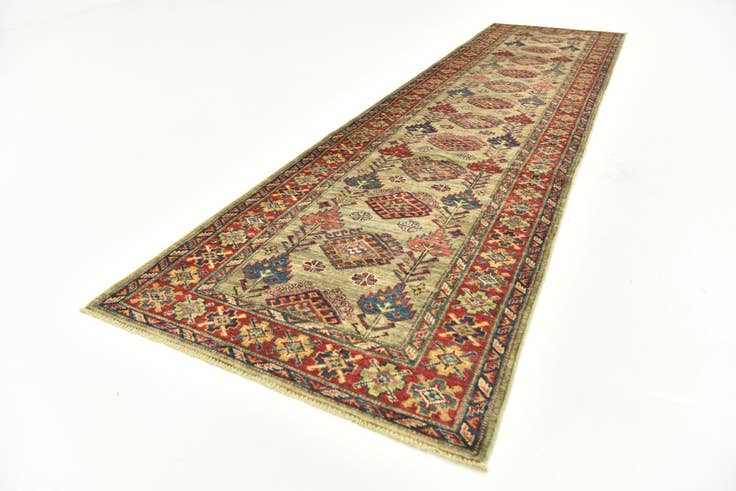 Detail image of 2' 7 x 9' 9 Hand Knotted Kazak Oriental Runner Rug