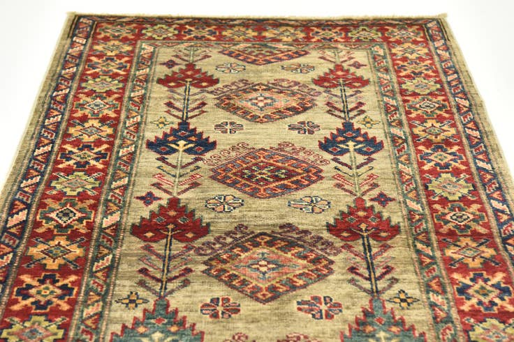 Detail image of 2' 7 x 9' 9 Hand Knotted Kazak Oriental Runner Rug