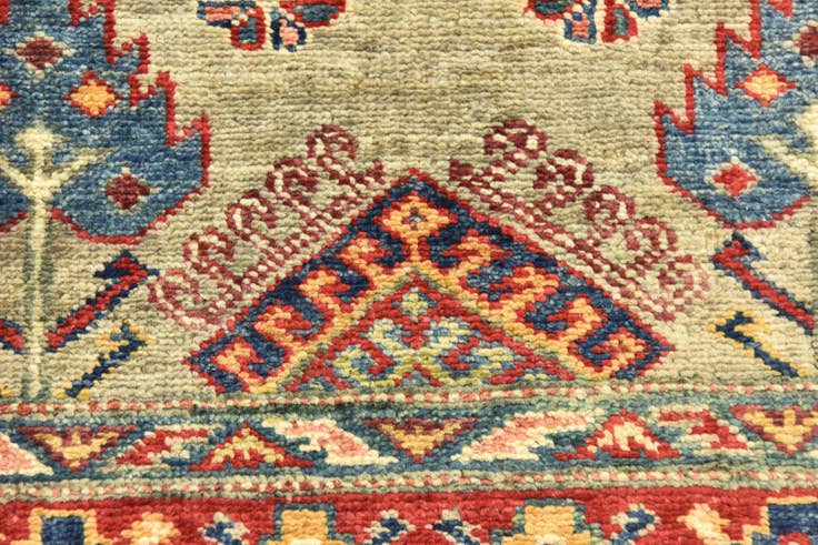 Detail image of 2' 7 x 9' 9 Hand Knotted Kazak Oriental Runner Rug