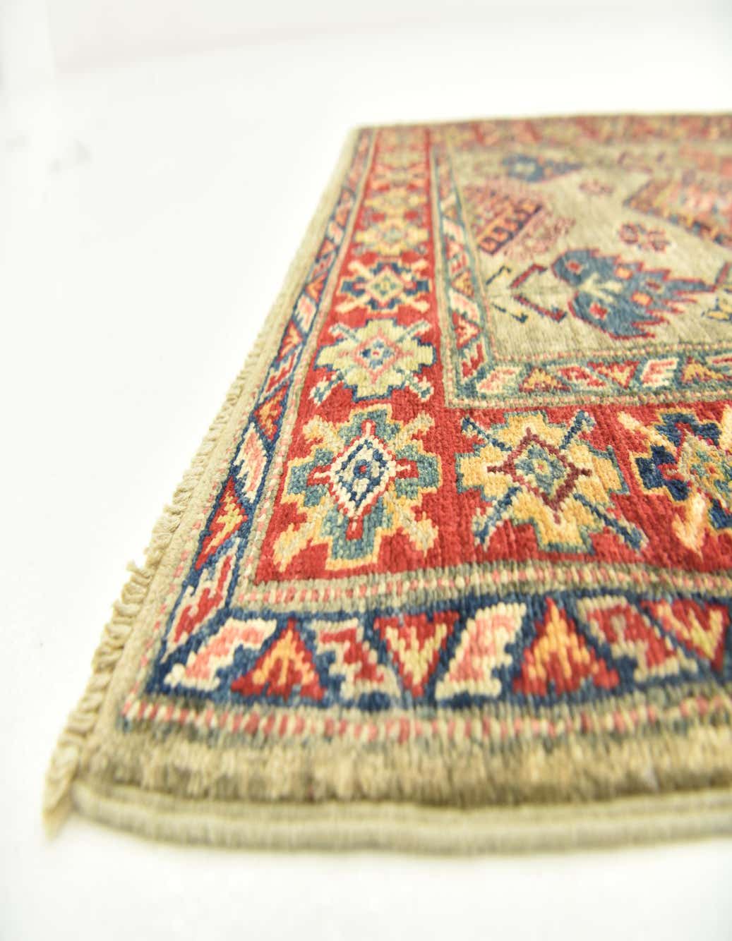 Detail image of 2' 7 x 9' 9  Hand Knotted Unique Loom Kazak Oriental Runner Rug