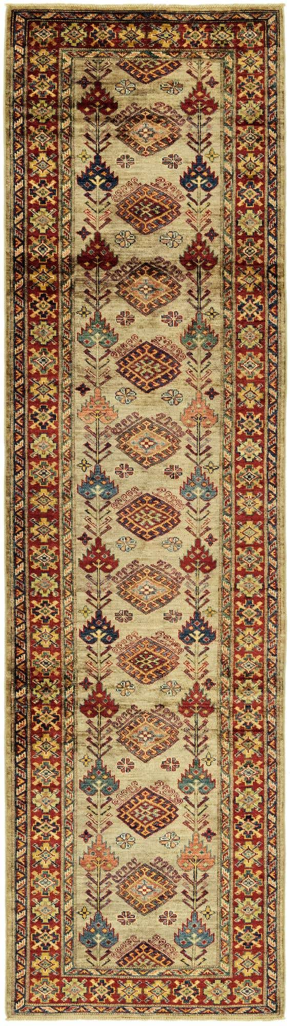 2' 7 x 9' 9 Hand Knotted Kazak Oriental Runner Rug
