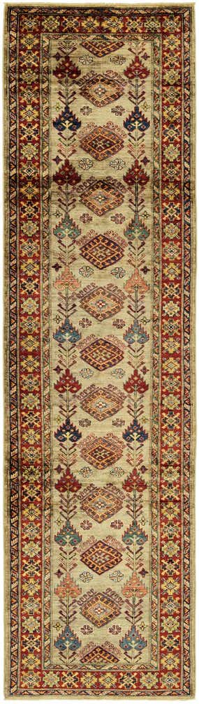 2' 7 x 9' 9 Hand Knotted Kazak Oriental Runner Rug