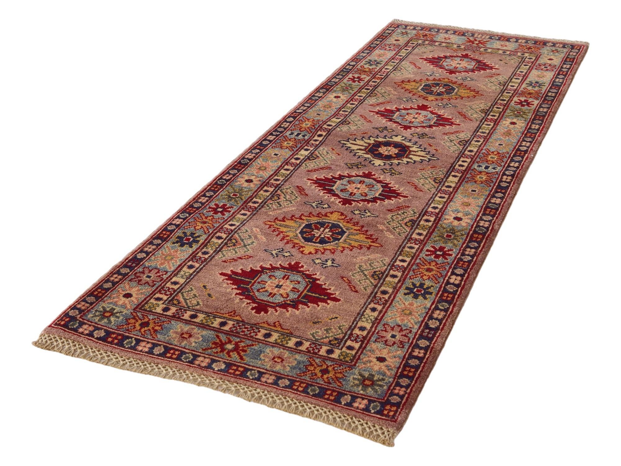 2' 1 x 6' Hand Knotted Kazak Runner Rug