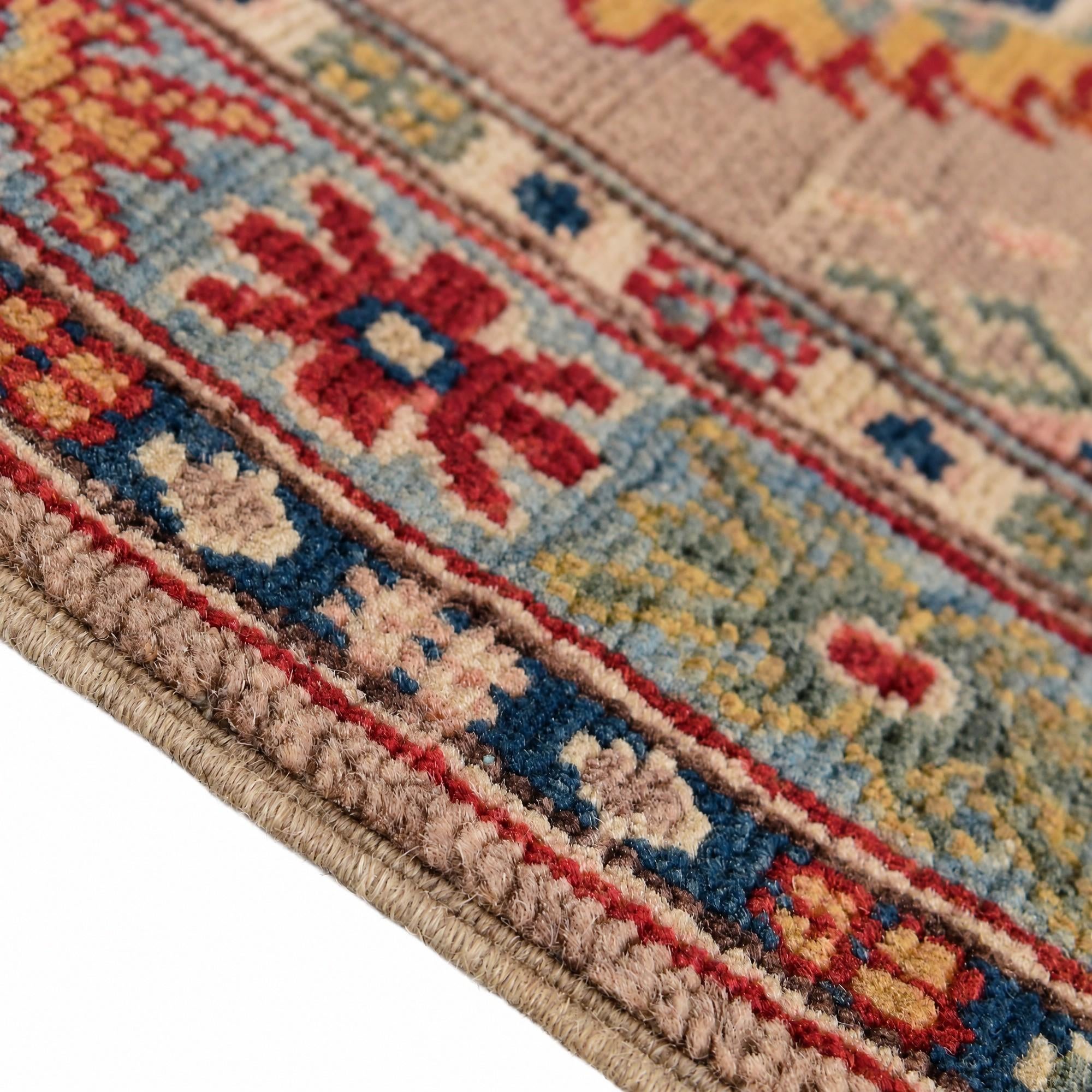 65cm x 185cm anudado a mano Kazak Alfombra Pasillera