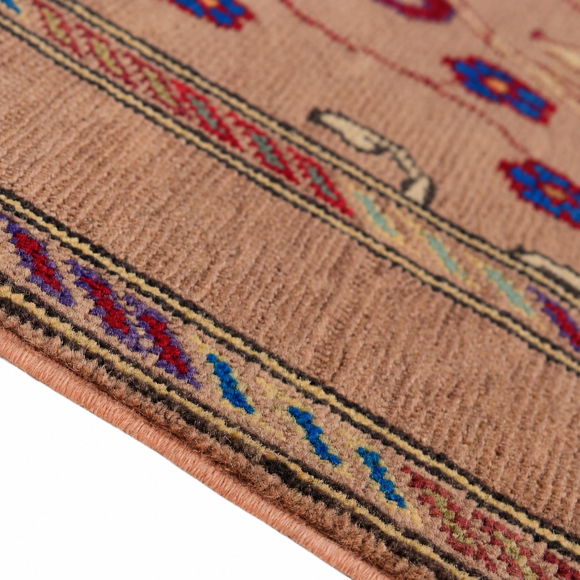 85cm x 310cm anudado a mano Kazak Alfombra Pasillera