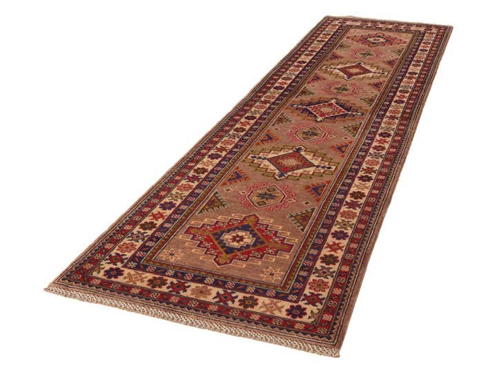 2' 7 x 9' 9 Hand Knotted Kazak Runner Rug