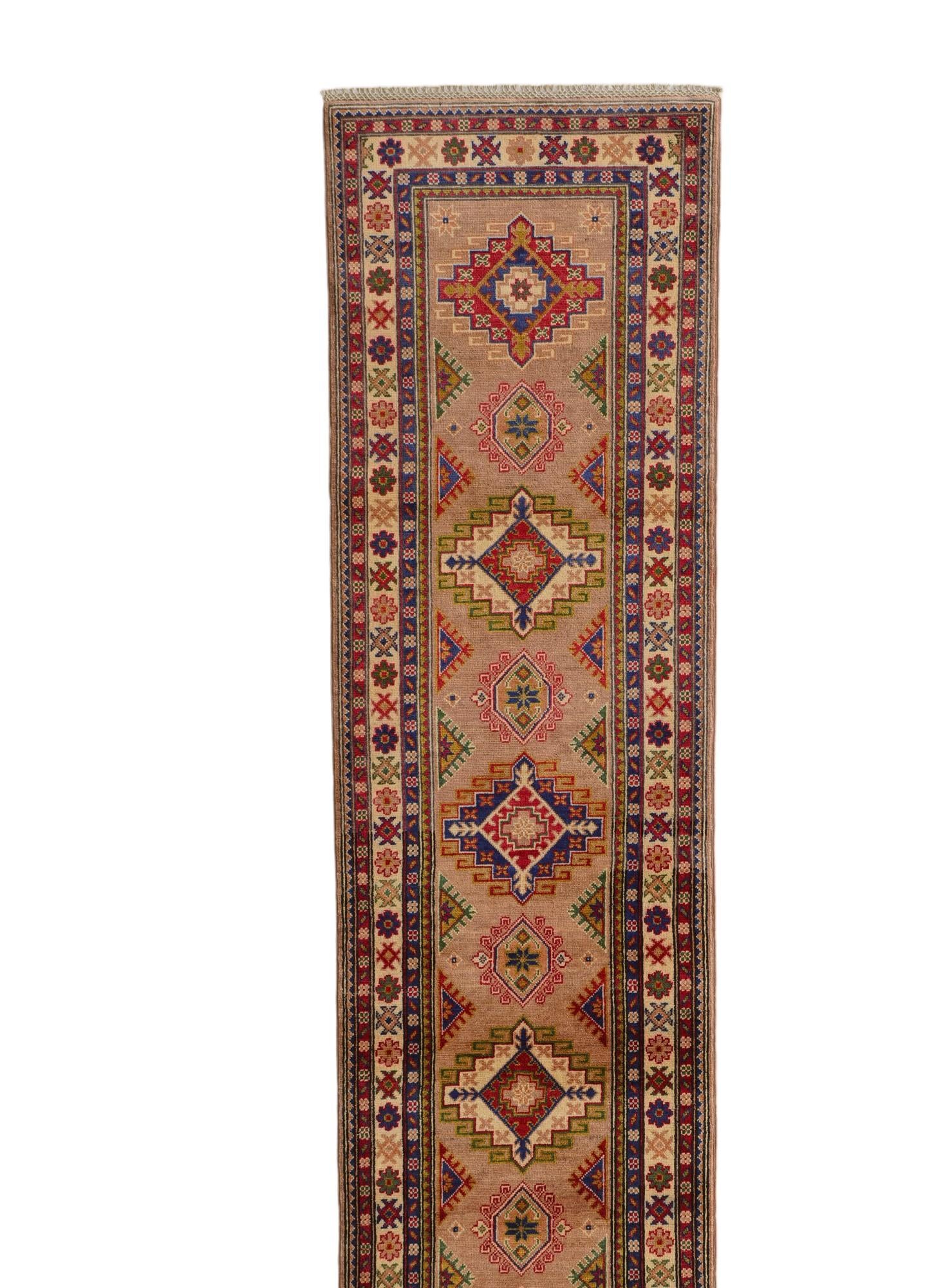 2' 7 x 9' 9 Hand Knotted Kazak Runner Rug