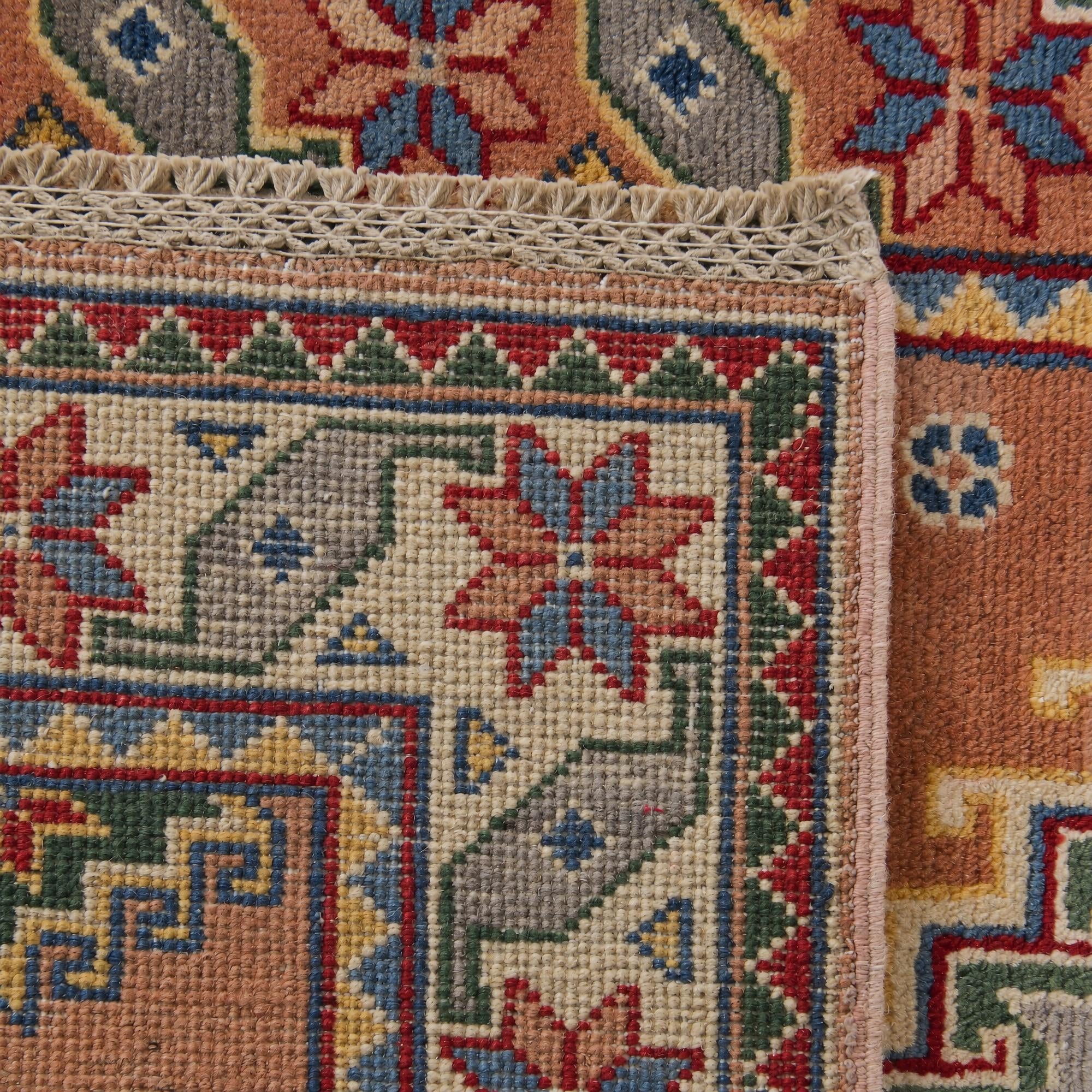 80cm x 235cm Hand Knotted Kazak Runner Rug