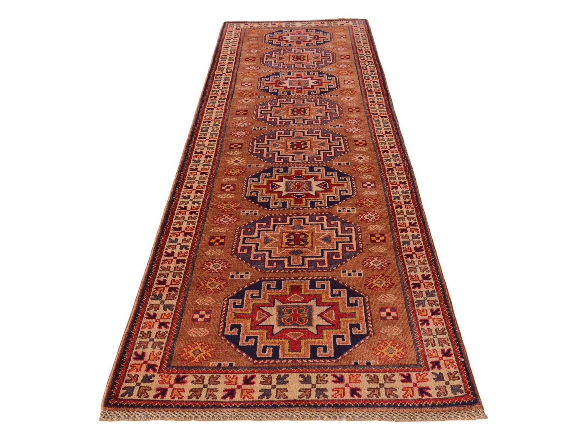 2' 9 x 10' Hand Knotted Kazak Runner Rug